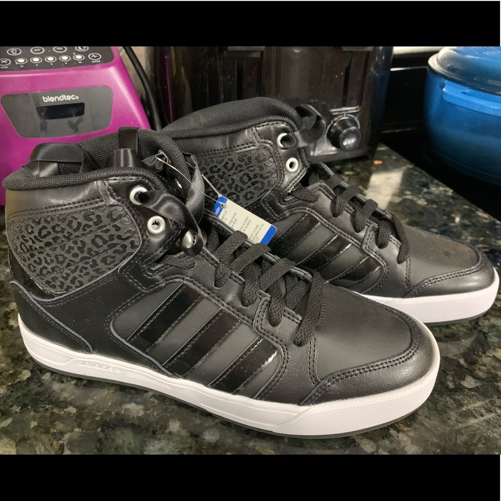 Brand New High Top Adidas Black Leopard